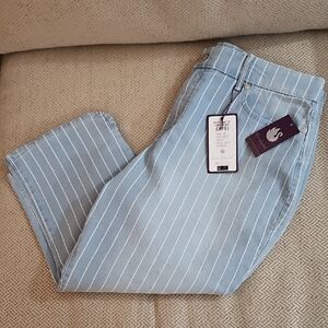 Gloria Vanderbilt Striped Capri Jeans